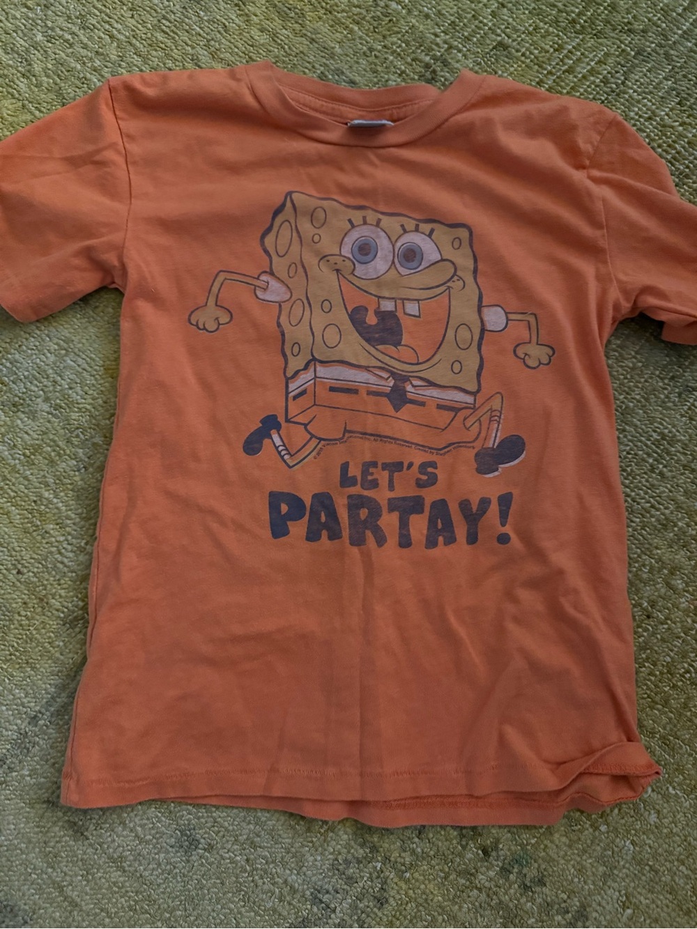Columbia Orange Spongebob 'Let's Partay!' Short Sleeve Tee